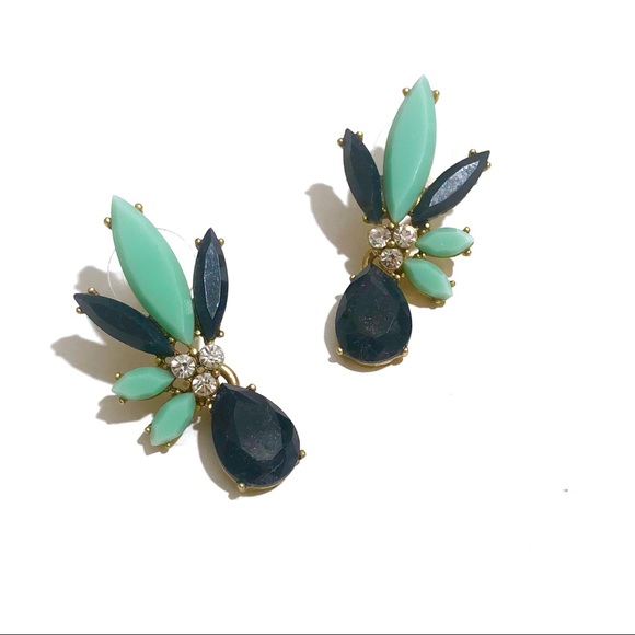 J. Crew Jewelry - J Crew Navy Blue Cluster Drop Studs